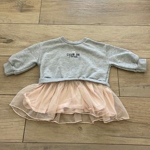 ZARA Sweatshirt dress with tutu